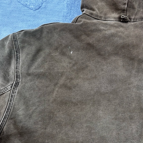 Carhartt Dark Brown Hooded Jacket Y2K - Picture 10 of 11